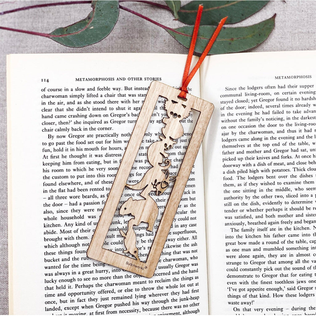 Solar system wooden bookmark