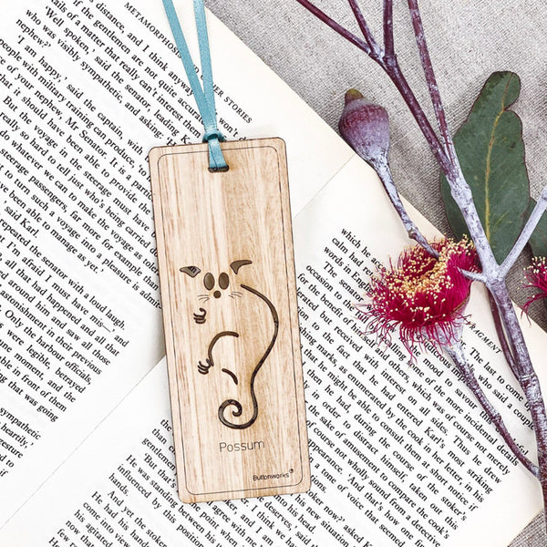 Wooden Bookmark - Possum - Planet Corroboree