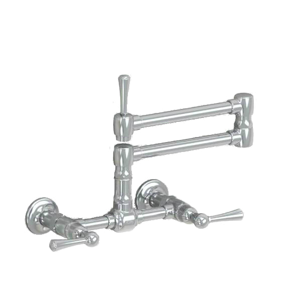 Steam Valve Wall Mounted Kitchen Mixer Tap With Articulated Spout 1010bs