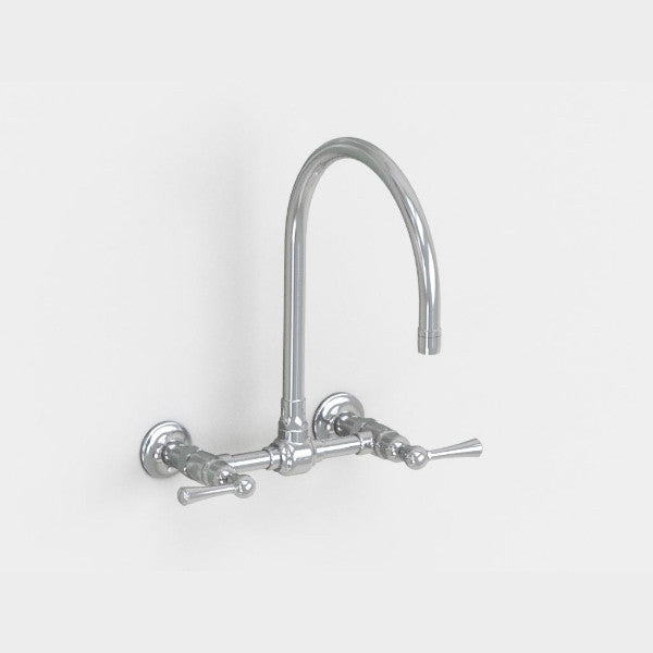 Steam Valve Wall Mounted Bridge Mixer Tap With Swivel Spout 1011bs