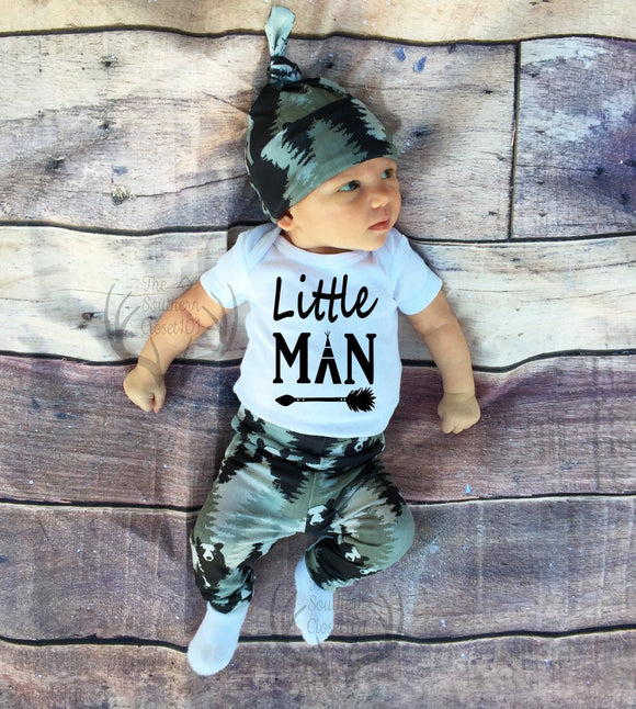 little man newborn outfit