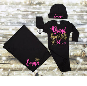 personalized newborn girl coming home outfit