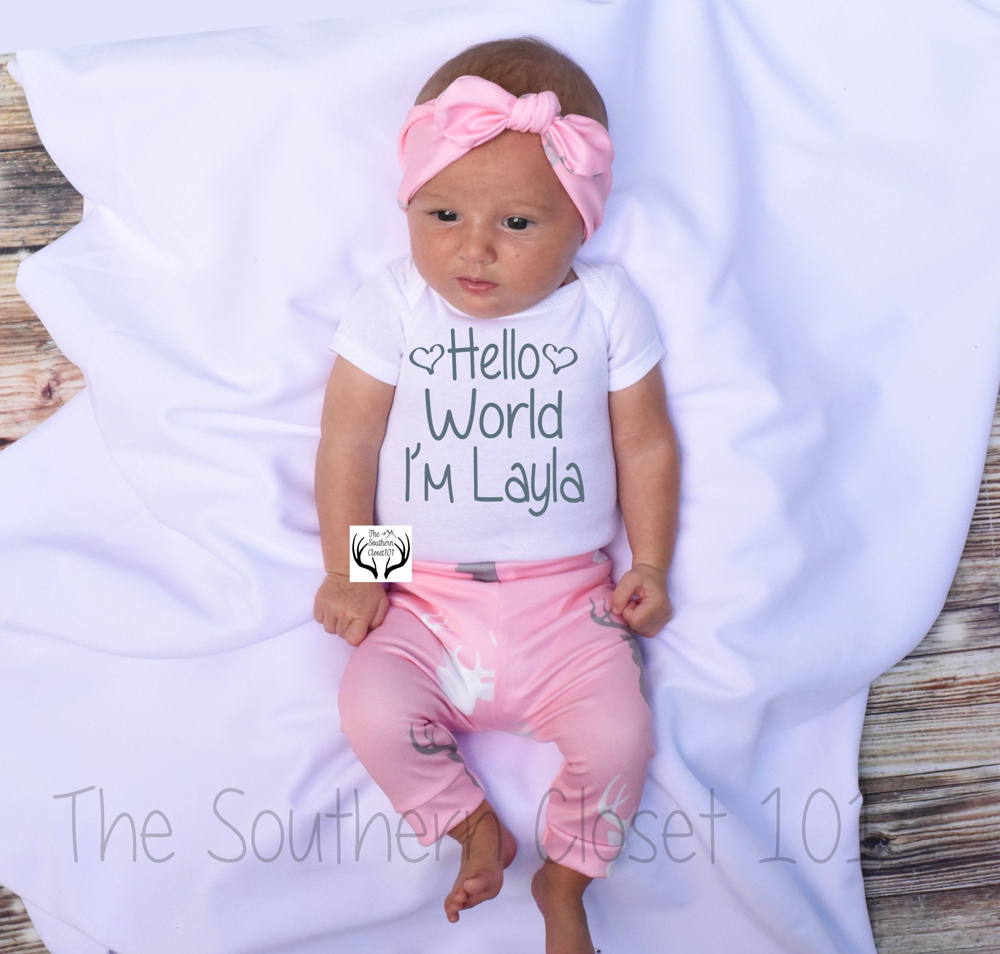 newborn baby girl deer outfit