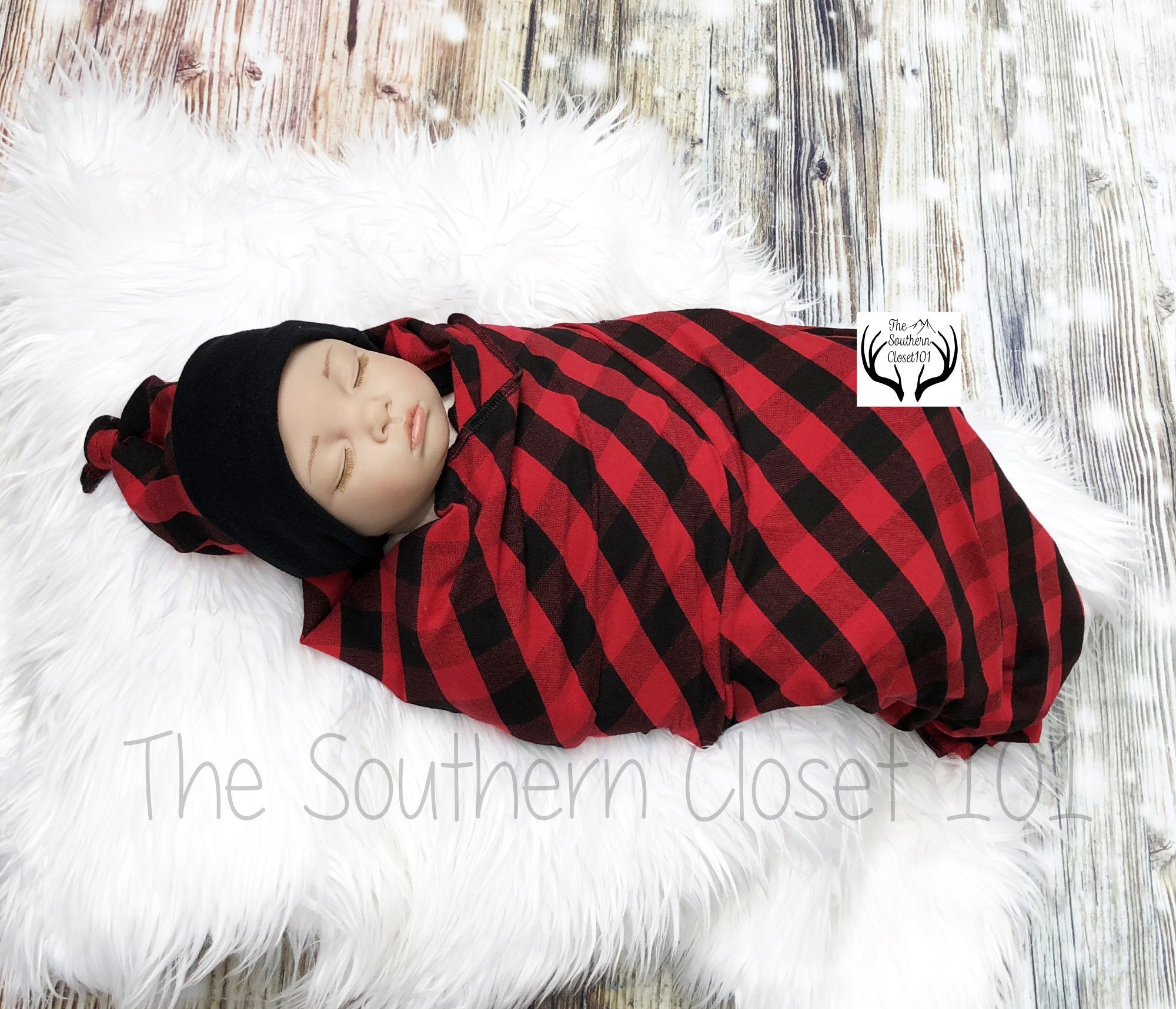 plaid swaddle