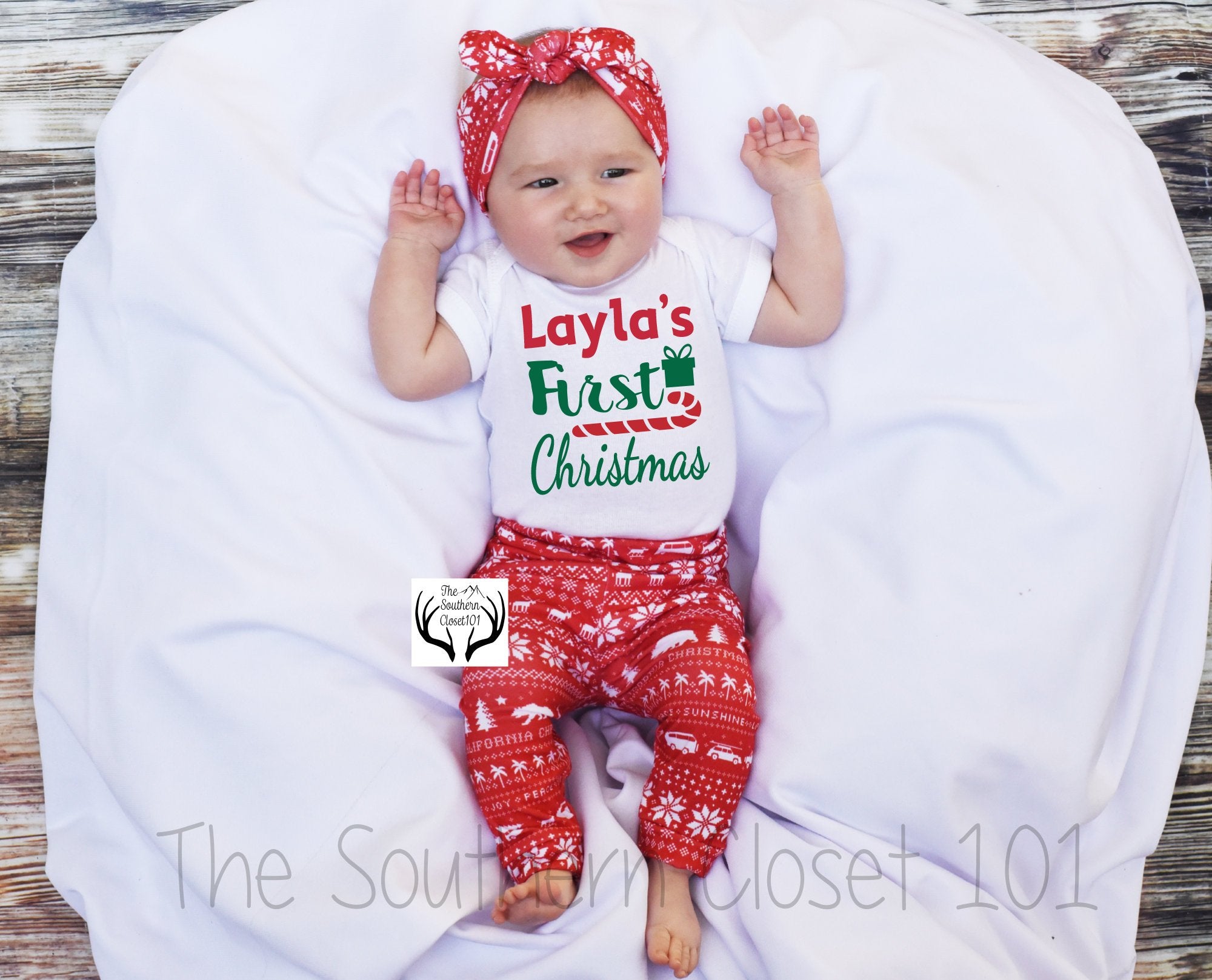 personalised baby christmas outfits