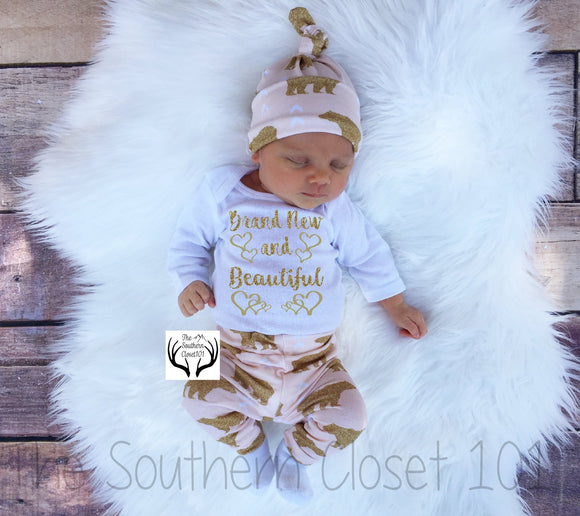 newborn girl coming home outfit winter