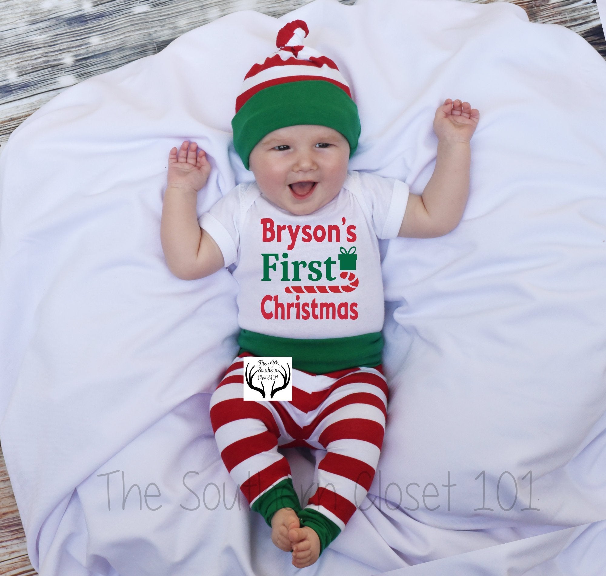 baby boy first xmas outfit