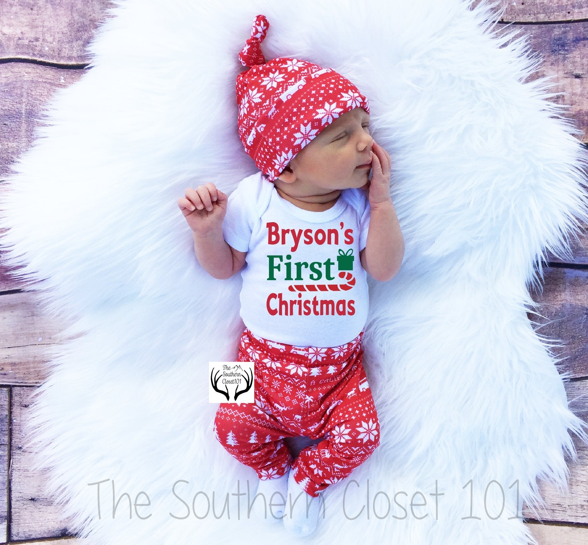 newborn boy christmas outfit