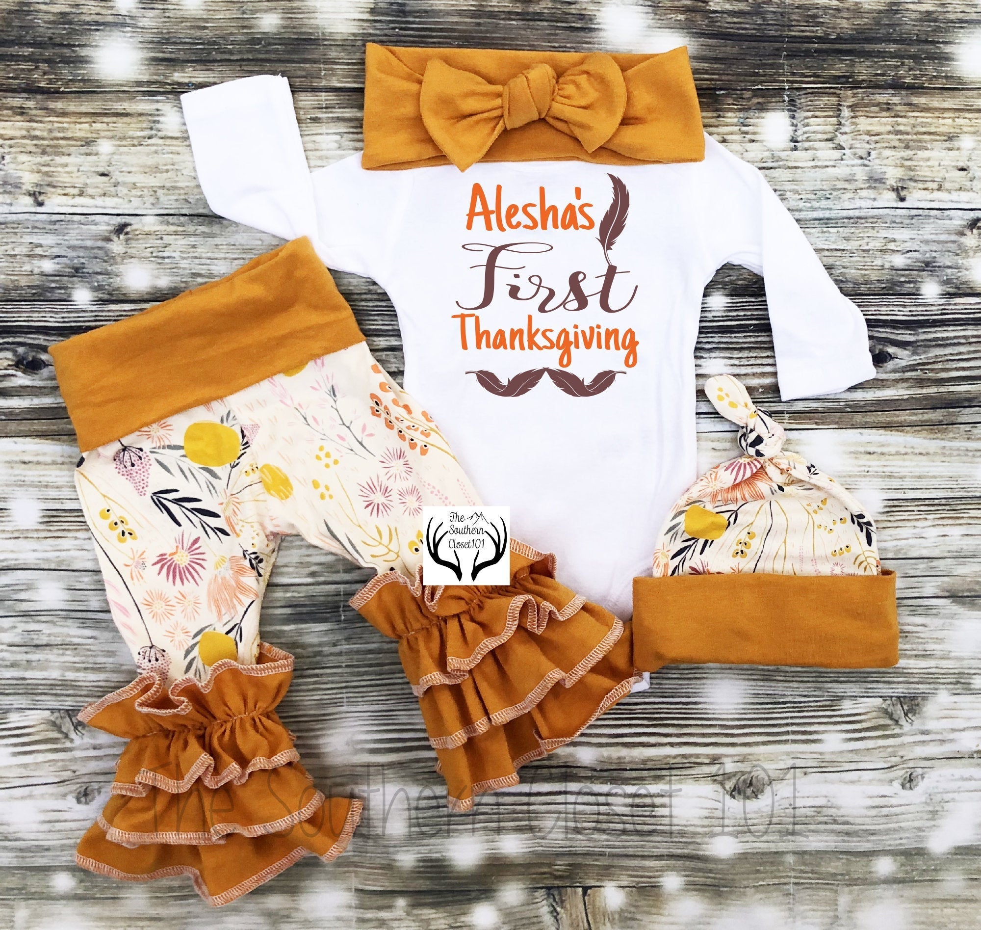 my first thanksgiving baby outfit