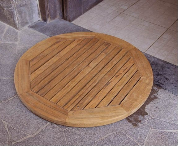 Teak Shower Mat Round