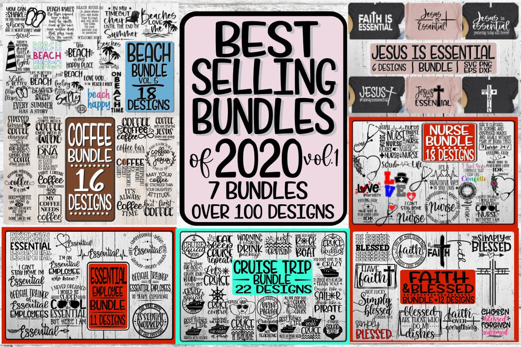 Download Best Selling Bundles of 2020 Vol 1 - Over 100 Designs ...