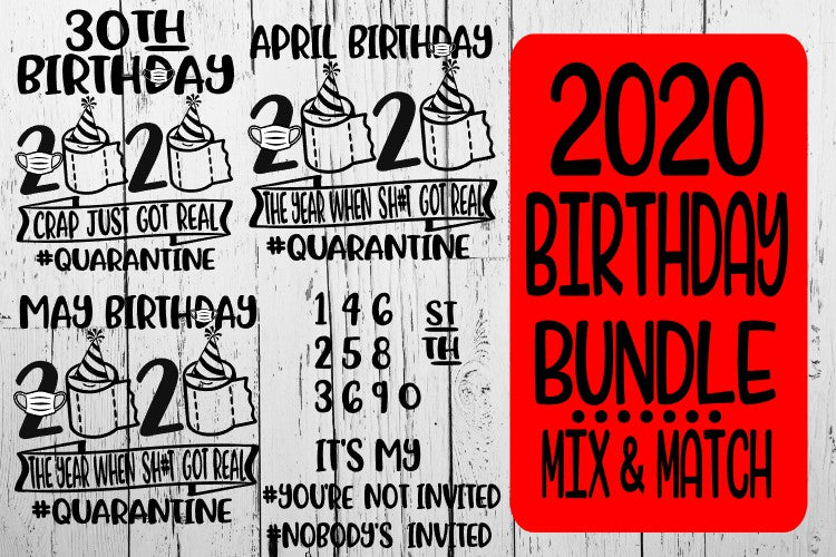 Download Birthday Bundle 2020 Svg Png Eps Dxf On The Beach Boutique