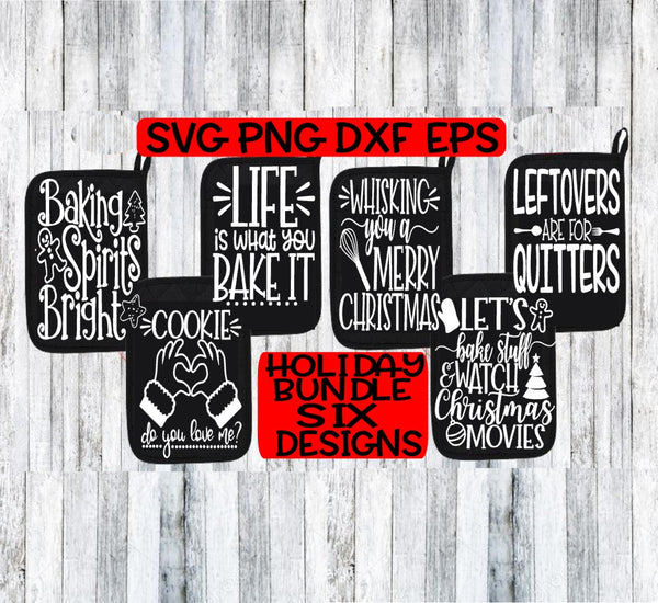 Download Holiday Baking Potholder Bundle Vol Two: SIX designs svg ...