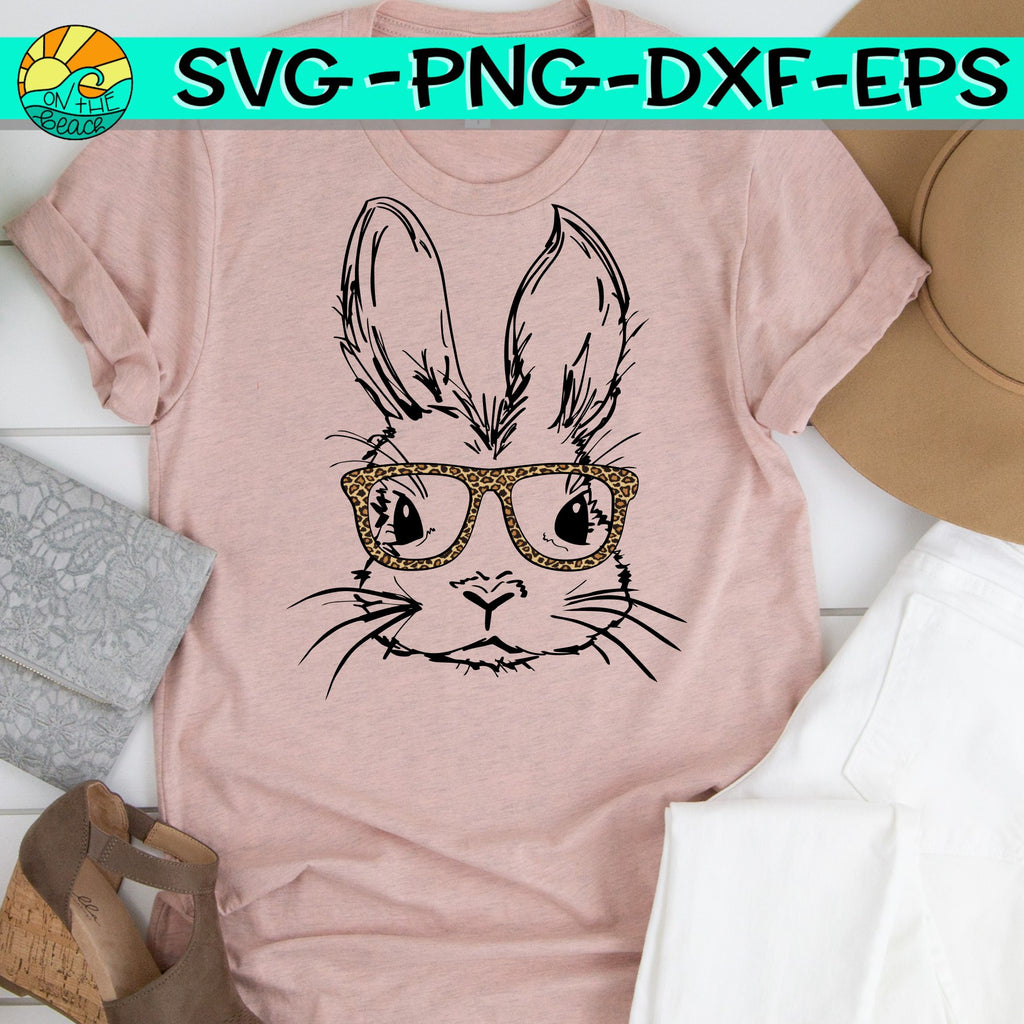 Download Easter Bunny With Glasses Svg Png Eps Dxf On The Beach Boutique