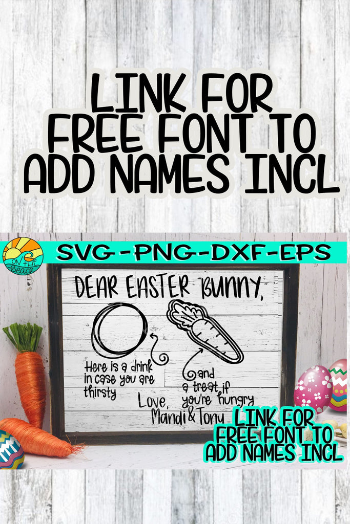 Download Dear Easter Bunny With Link For Free Font Square Tray Svg Png Ep On The Beach Boutique