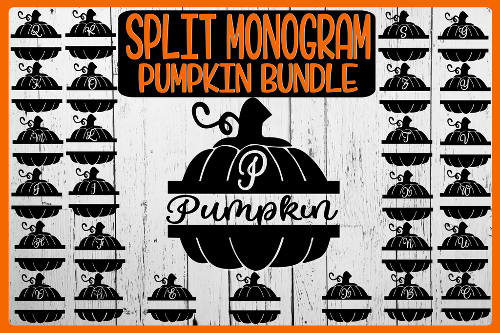 Download Pumpkin Split Monogram Svg Png Eps Dxf 26 Designs On The Beach Boutique