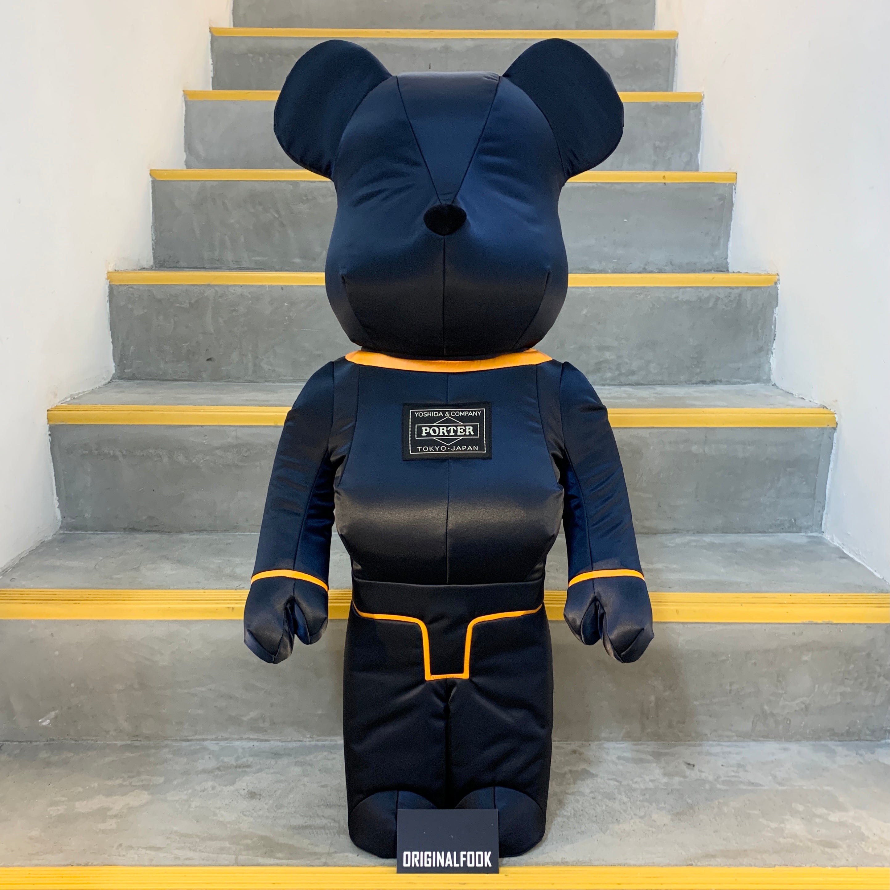 MEDICOM Bearbrick X Porter Yoshida Japan Tanker Iron Blue 1000%