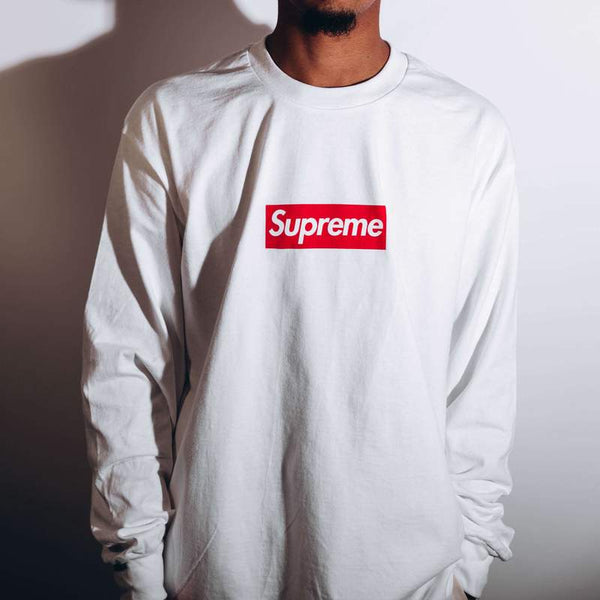 supreme Box Logo L/S Tee ブラック XL-