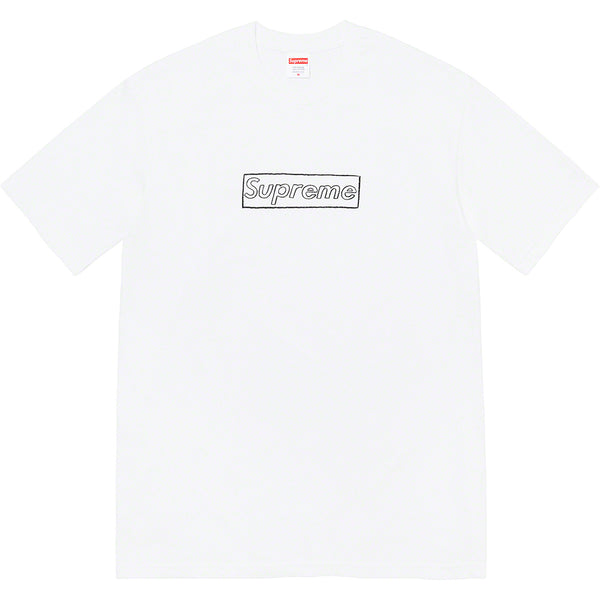 SUPREME X KAWS Chalk Box Logo Tee White | ORIGINALFOOK