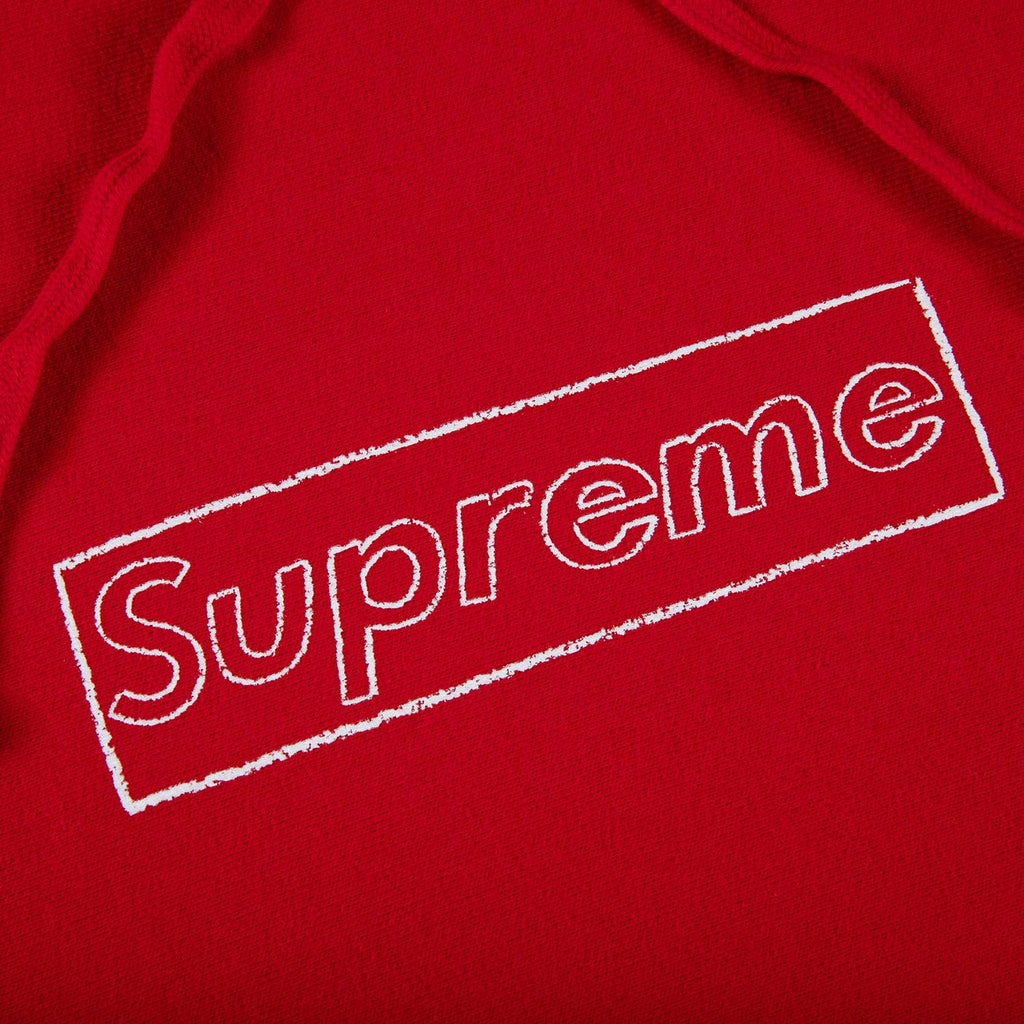 Where to buy SUPREME X KAWS Chalk Box Logo Hoodie Red in Singapore ...