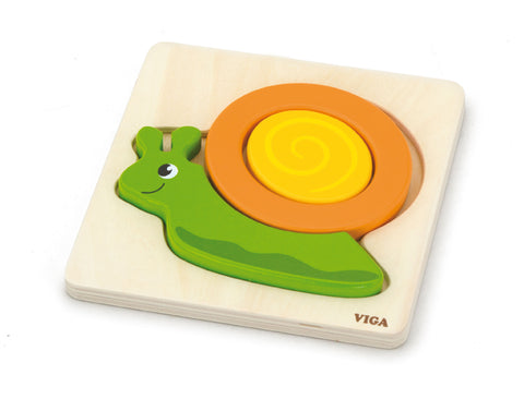 VIGA - Shape Block Puzzle - Snail - Sweet Pea Kids