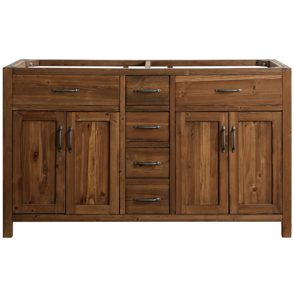 Bryson Rustic Walnut 60" Vanity Base | DEC4002-C-CB