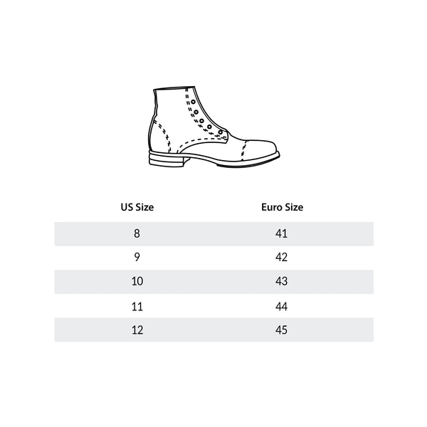 men boot size chart