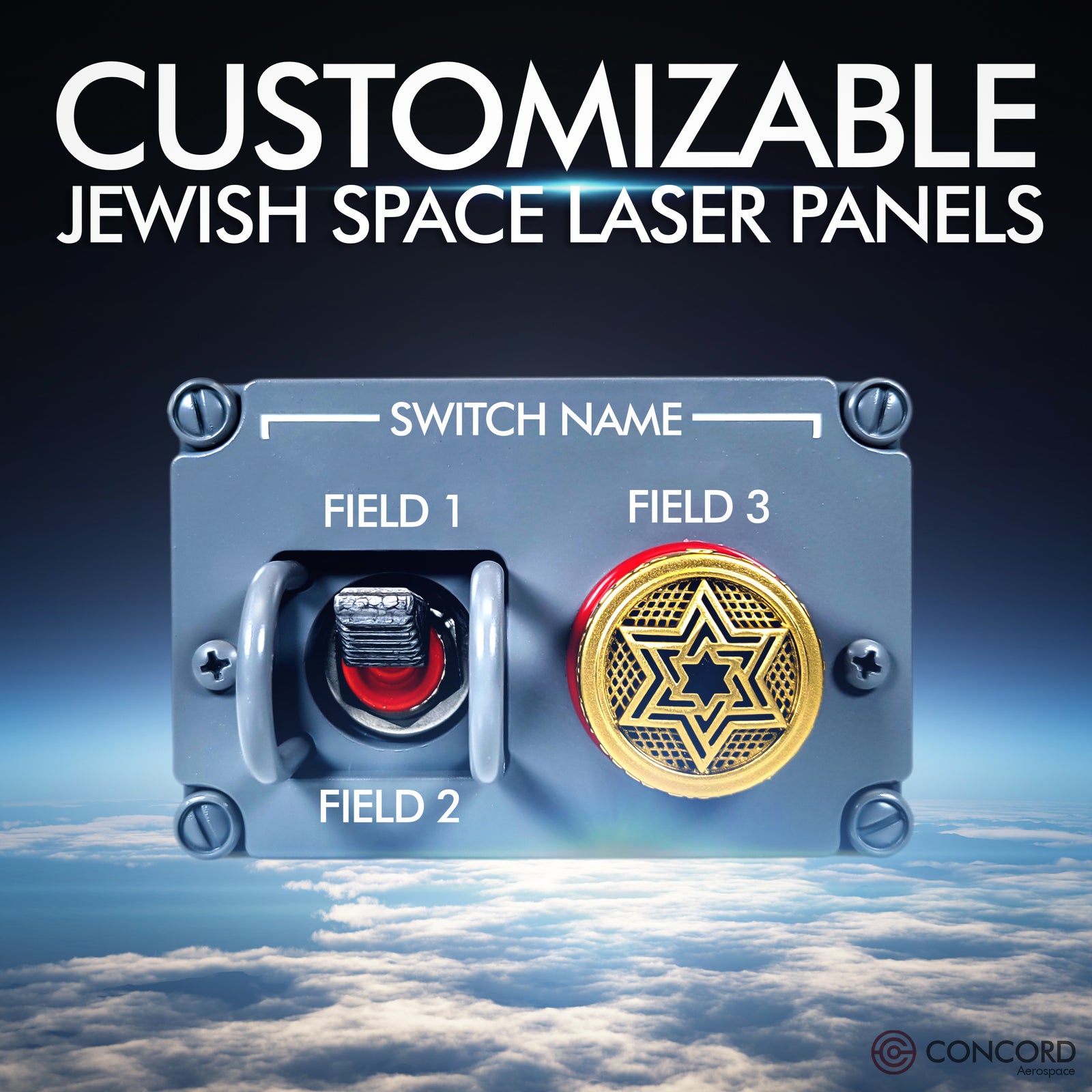 Customizable Jewish Space Laser Activation Panel Concord Aerospace 