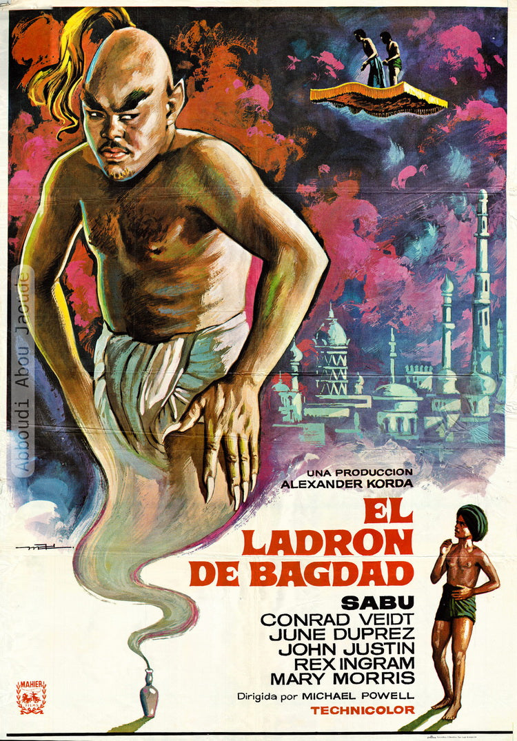 Thief of Baghdad, Spain, 1978 Re-release of 1940 film, 70 x 100 cm - ملصق فيلم «لص بغداد»، إسبانيا