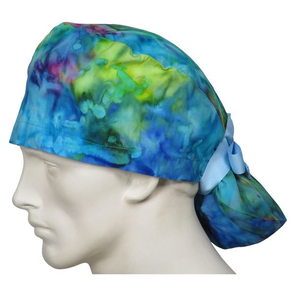 Ponytail Surgical Caps Tie Dye – surgicalcaps.com