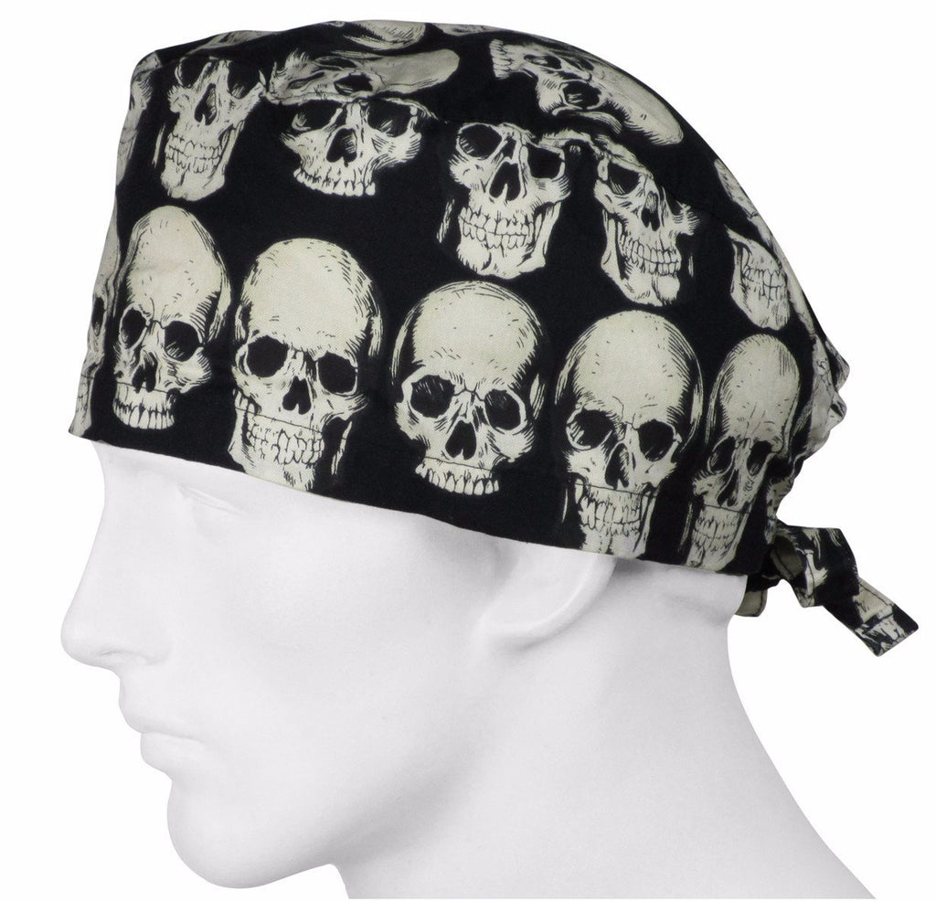 skull scrub hat