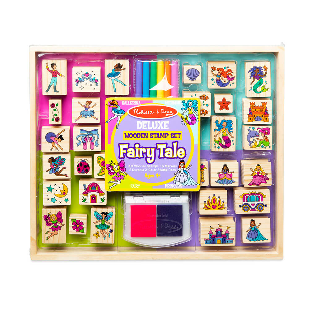 Melissa & Doug Wooden Princess Stamp Set