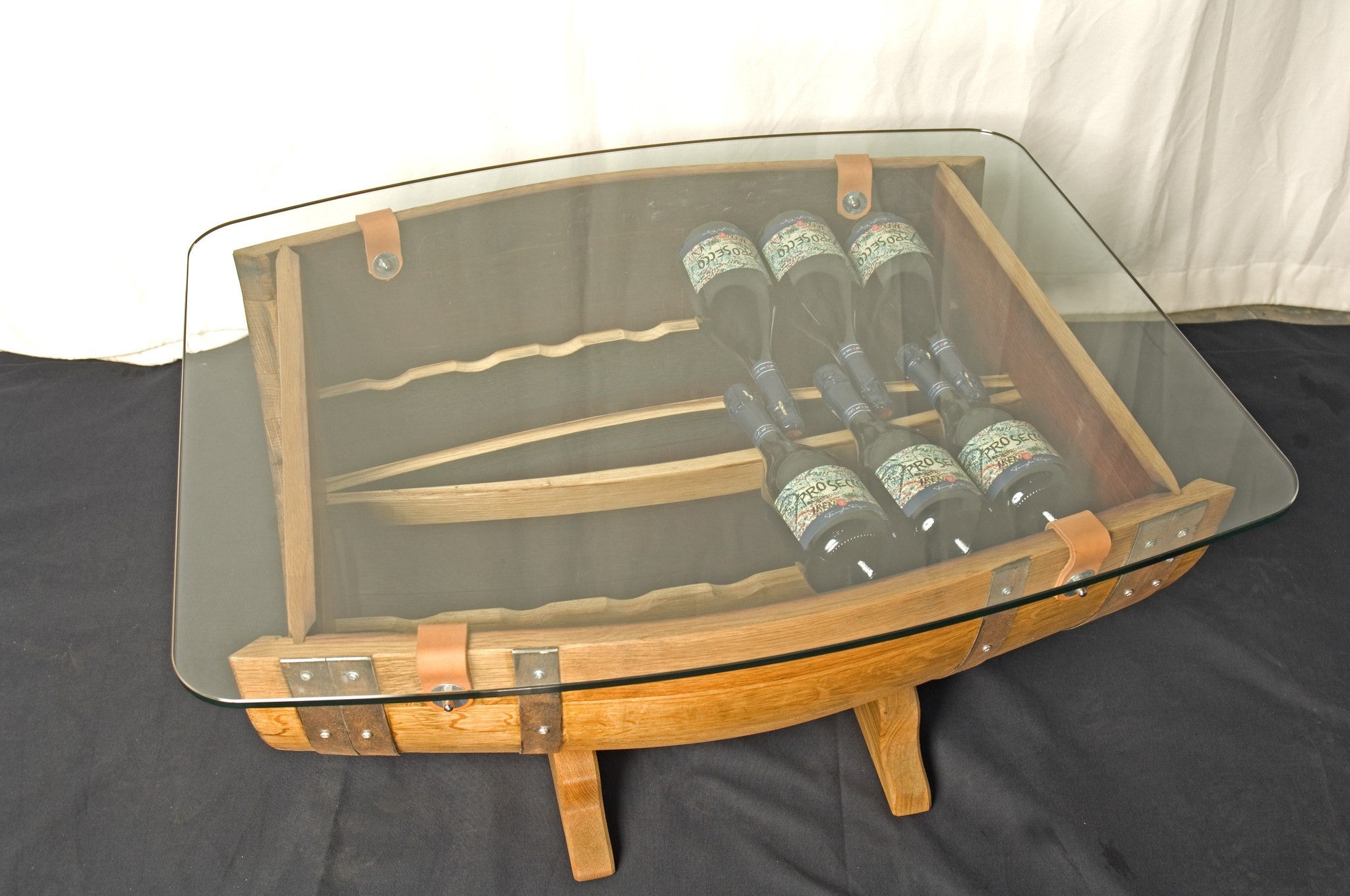 The Griffiths Barrel Coffee Table Wine Rack 14 Bottle The