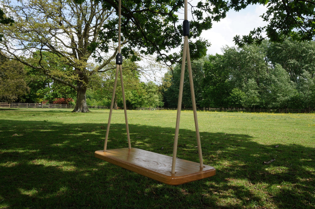 Natural Edged Solid Oak Tree Swing Adult The Fine Wooden Article Company 7069