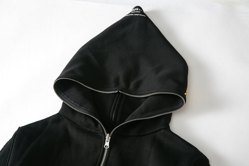 zip up face hoodie