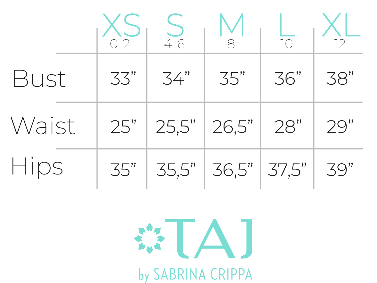 size chart guide