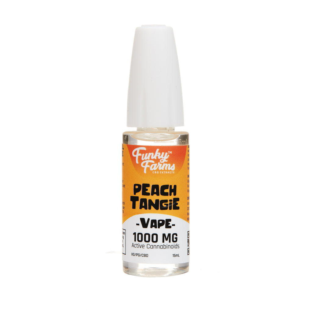 Peach Tangie Vape Juice Funky Farms Cbd Extracts