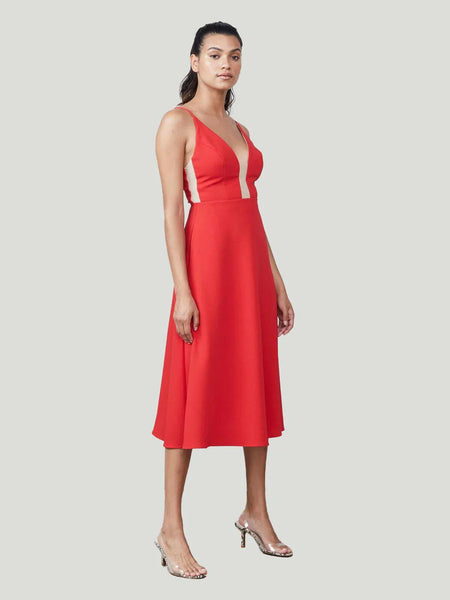 Allen Schwartz Roksana Dress red sleeveless dress work holiday party dresses