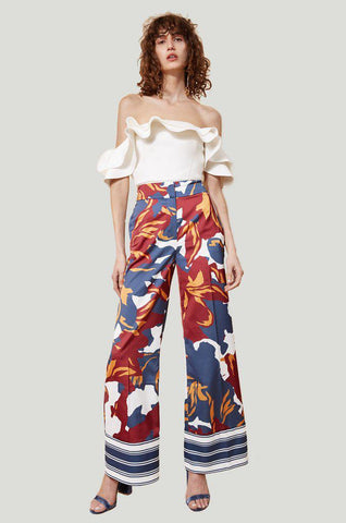 C/MEO Ivory Floral "Vanish" Pant