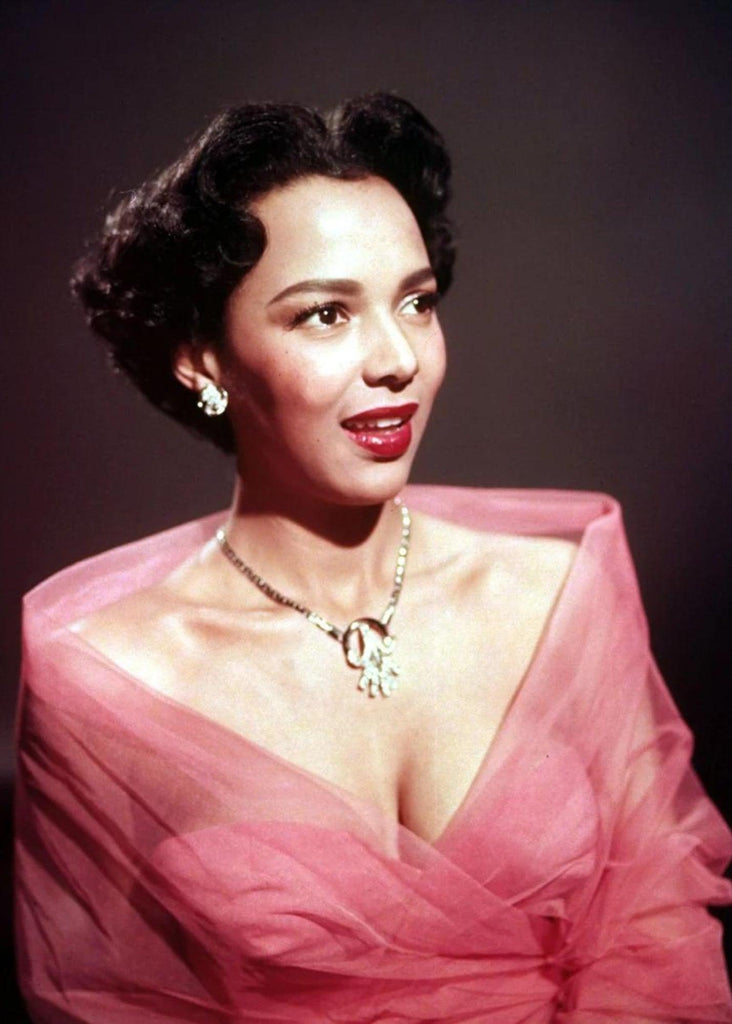 Dorothy Dandridge in pink tulle gown African American fashion icons Black History Month boutiques in Minneapolis