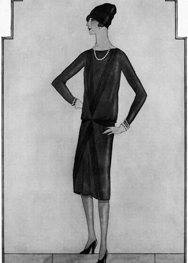 Coco Chanel first sketch of little black dress