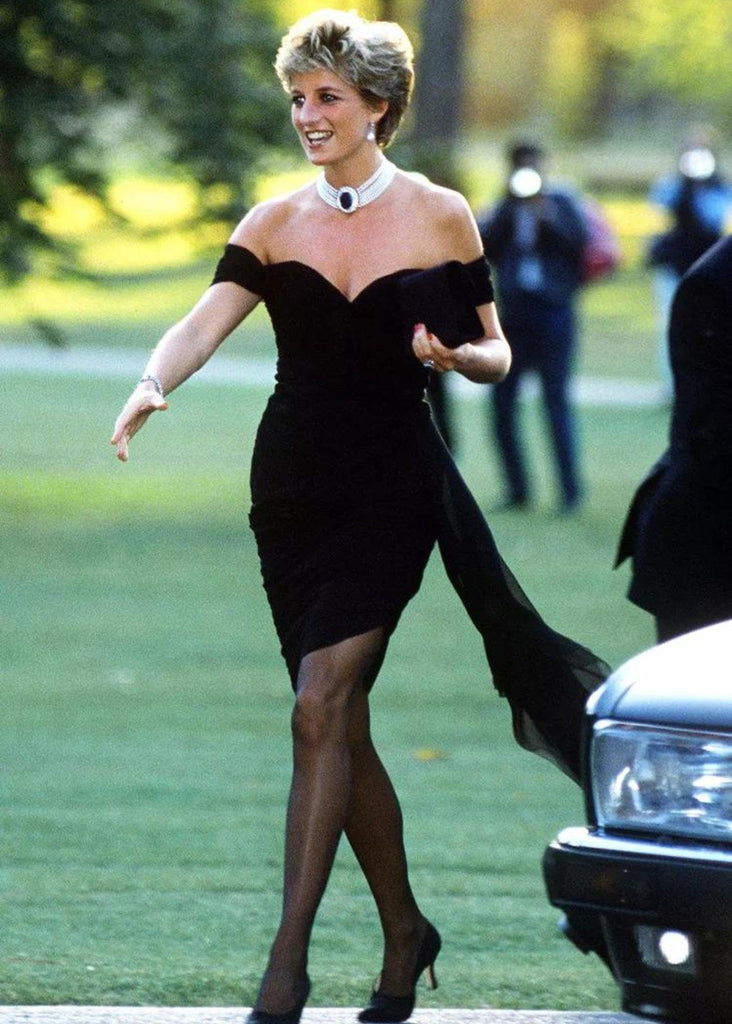 Princess Diana wearing the black revenge dress in 1994