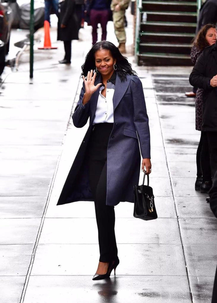 Former First Lady Michelle Obama in workwear