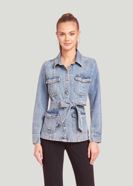 Amanda Uprichard Greyson Jacket women's denim jackets women's jean jackets lightwashed denim jackets new year essentials