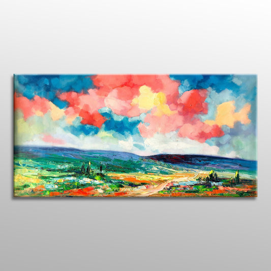 Large Oil Painting Tuscany Spring Landscape, Original Artwork, Modern –  georgemillerart