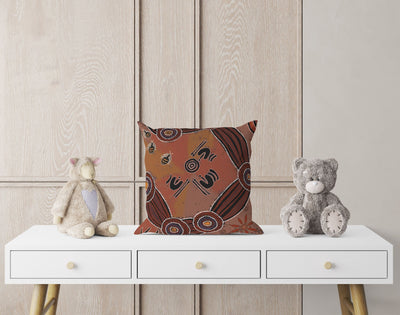 Australian Aboriginal Art, Pillow Cover, Abstract Art Pillow, Contemporary Pillow, 20X20 Pillow Cover, Home Decor Pillow, Holiday Gift