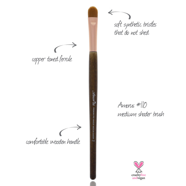 110 Amorus USA Premium Eyeshadow Medium Shader Face Eye Makeup Brush Amor Us makeup cosmetics brushes vegan cruelty free