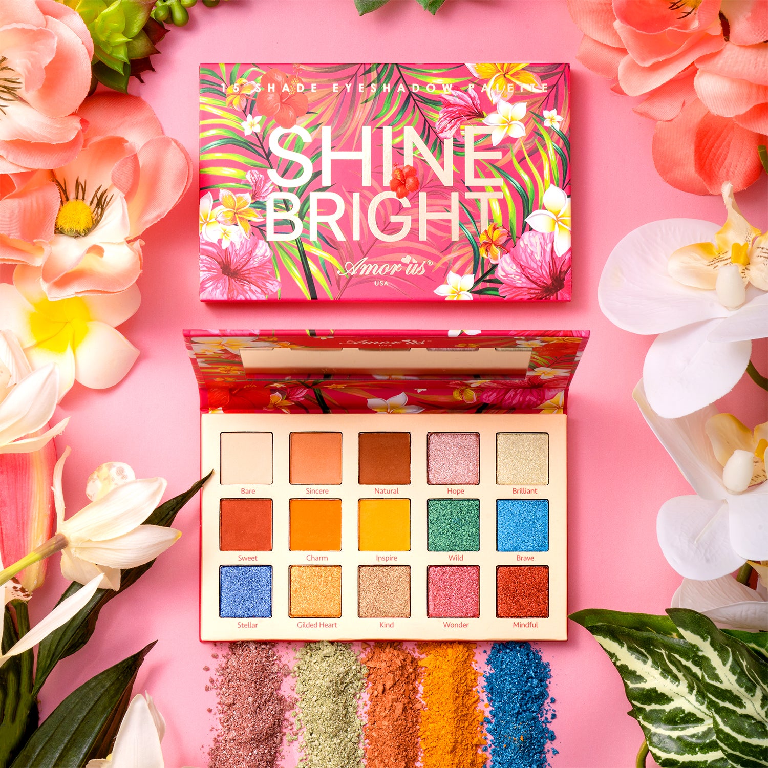 Amorus USA Shine Bright eyeshadow palette Amor us 