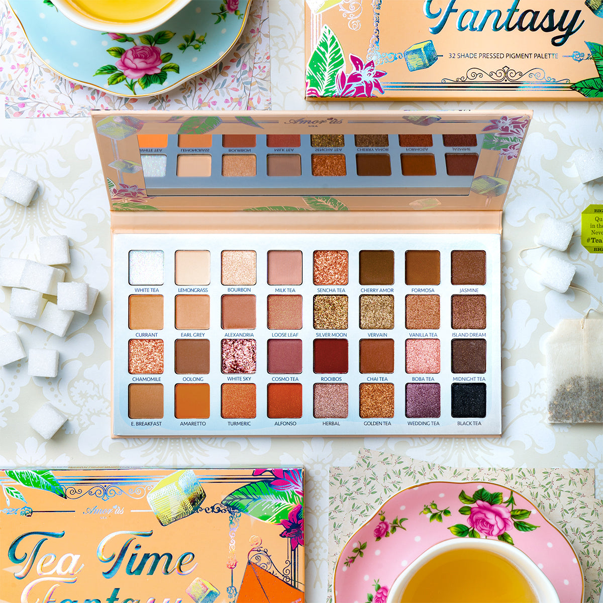 Amorus USA Everyday Natural Looks Neutral Smooth Creamy Blendable Ultra-Pigmented Effortless Teatime Fantasy 32 Shade Amor us