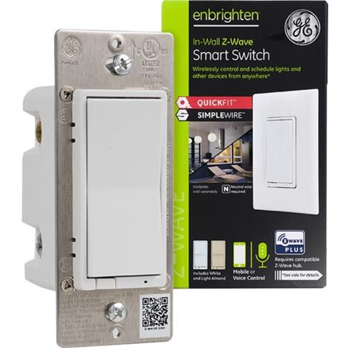 Enbrighten Z-Wave Plug-In Outdoor Smart Switch, Black